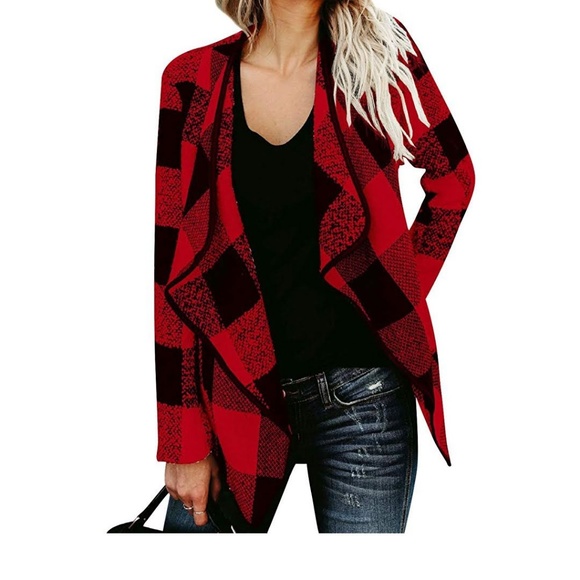 *HP* GRISWOLD Red Plaid Cardigan - Picture 3 of 8